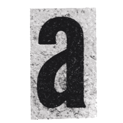Stylized letter A stamp
