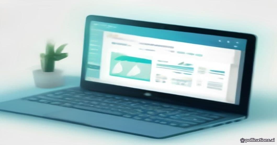 Laptop on a desk showing a business dashboard with charts and key metrics